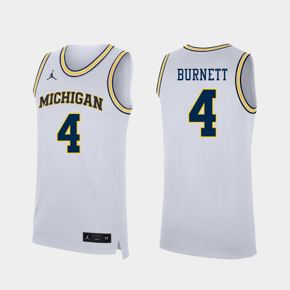 Men #4 Nimari Burnett Michigan Wolverines College Basketball Jerseys Stitched Sale-White - Click Image to Close